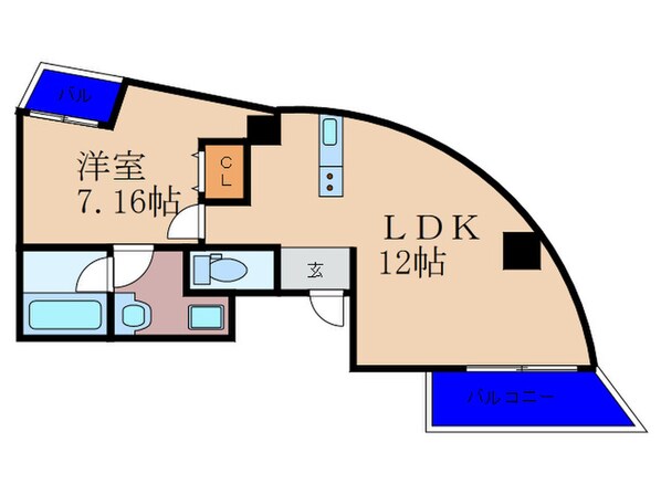 パークフロント北梅田の物件間取画像